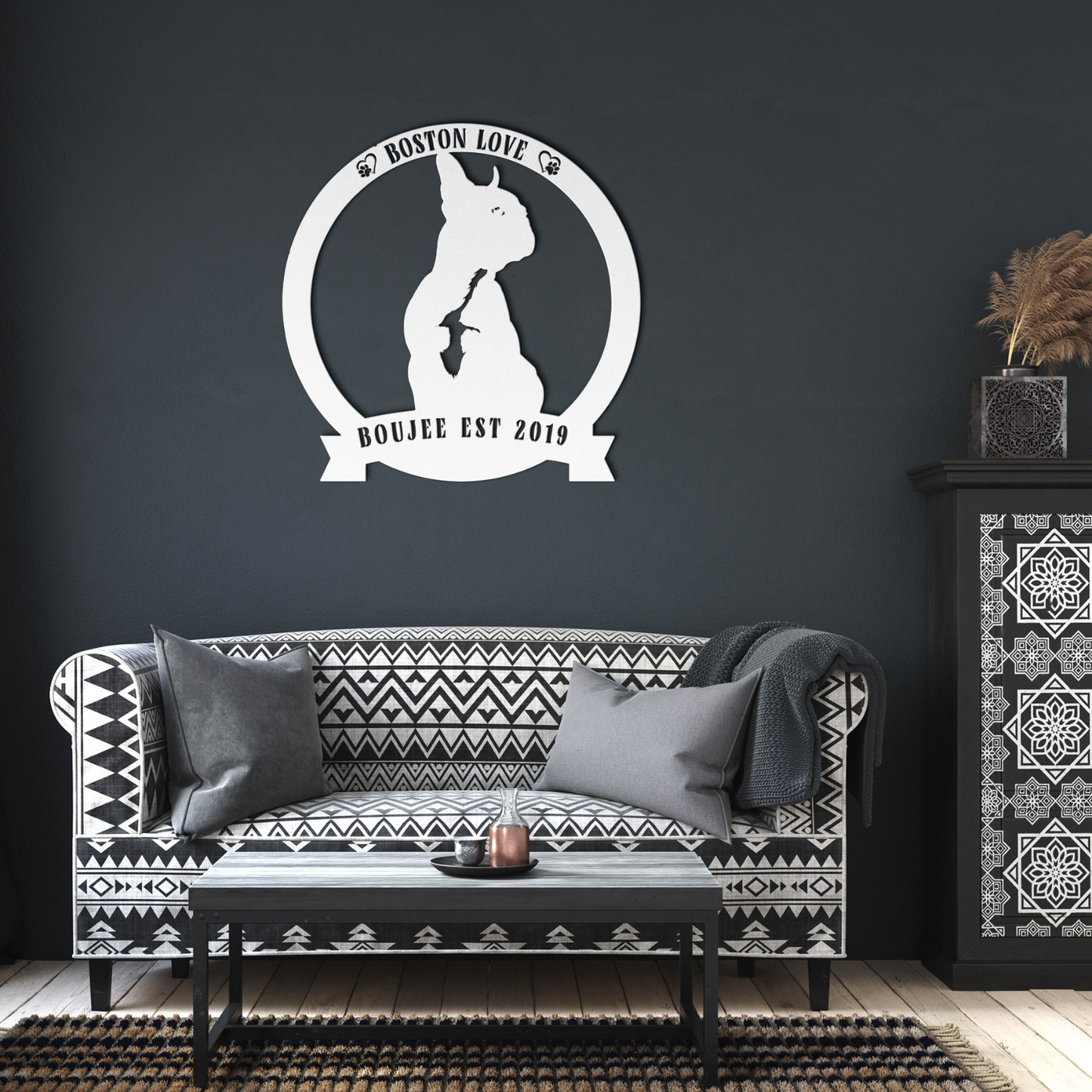 Custom Boston Round Metal Sign