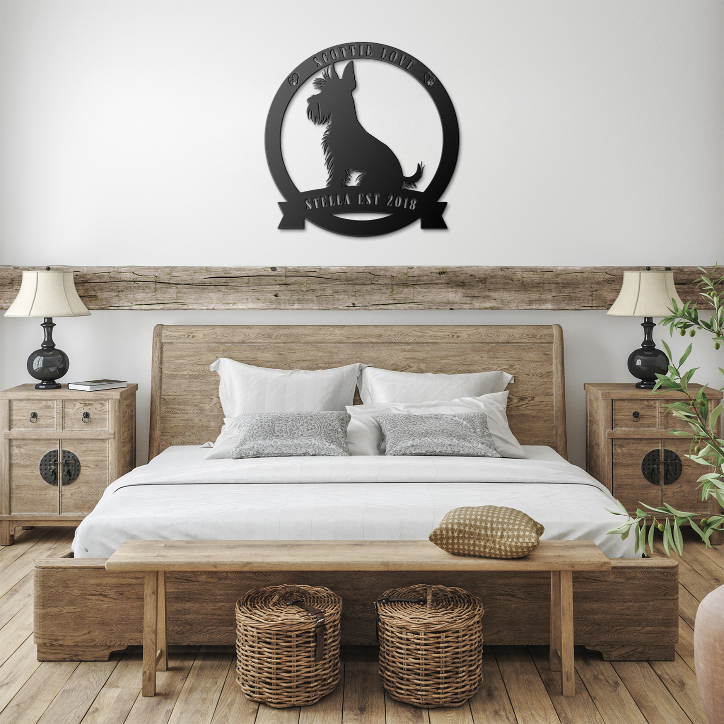 Custom Scottie Round Metal Sign