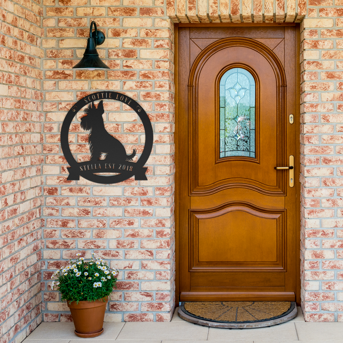 Custom Scottie Round Metal Sign