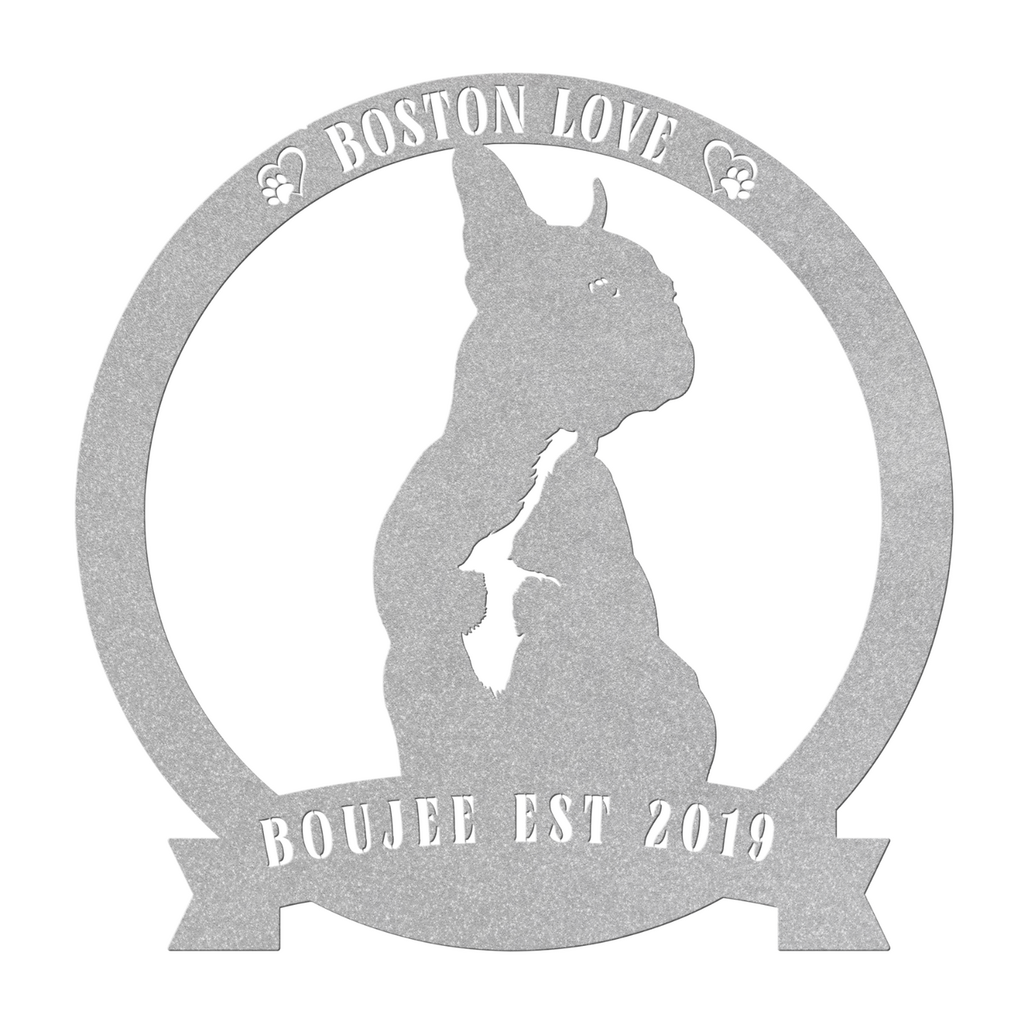 Custom Boston Round Metal Sign