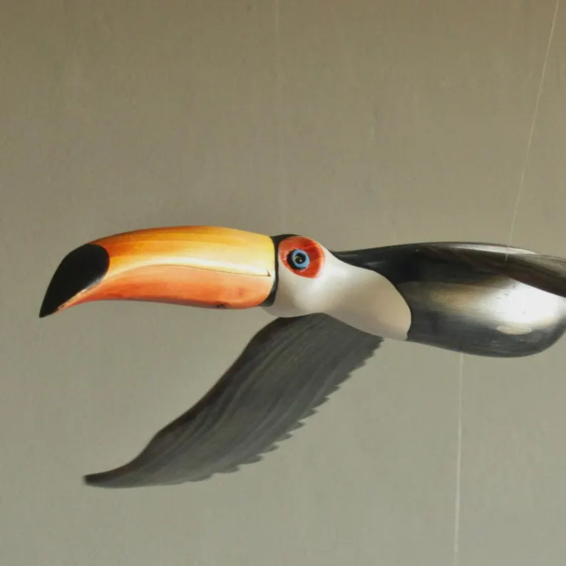 Hand-Carved Toucan Mobile