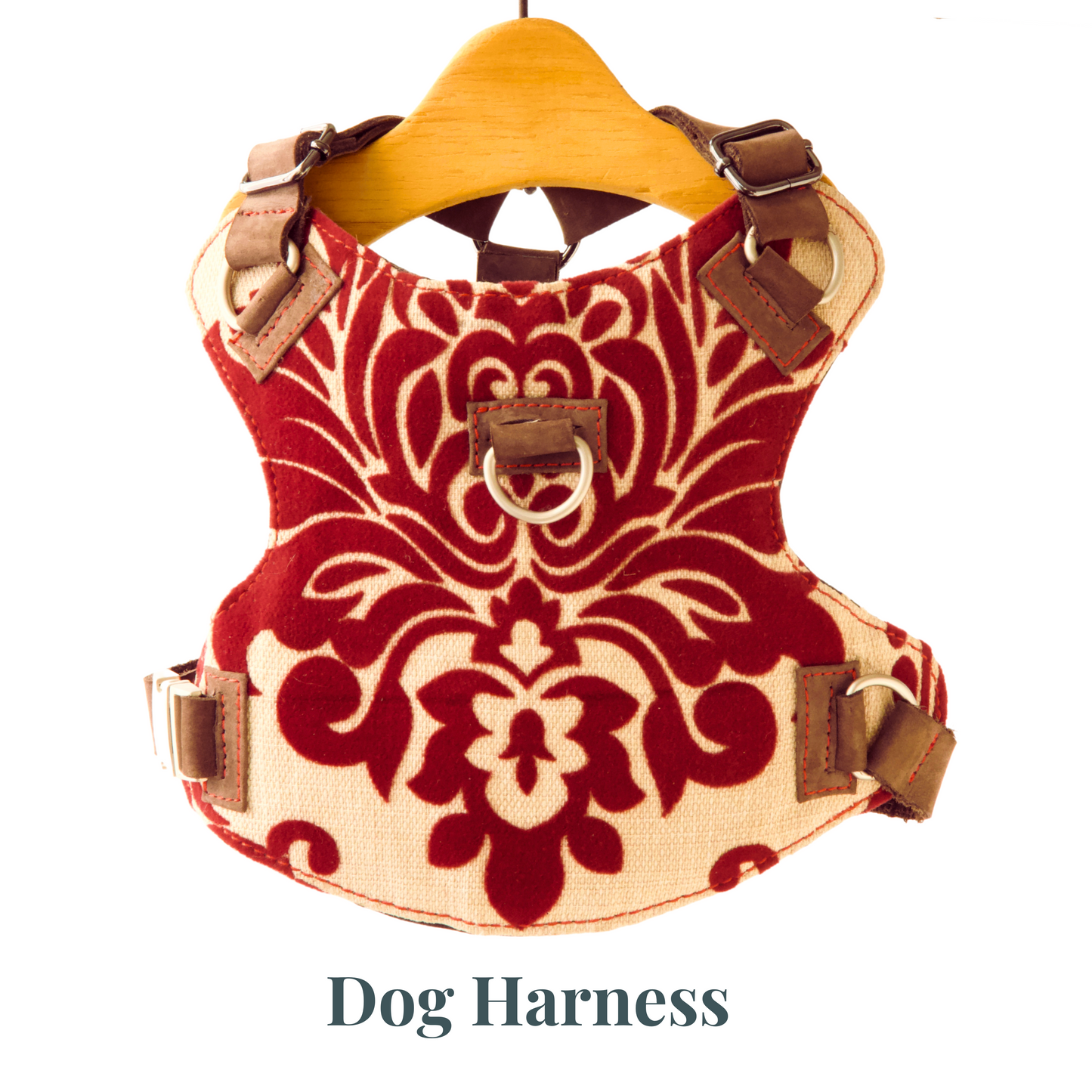 Crimson Royale Brocade Dog Harness