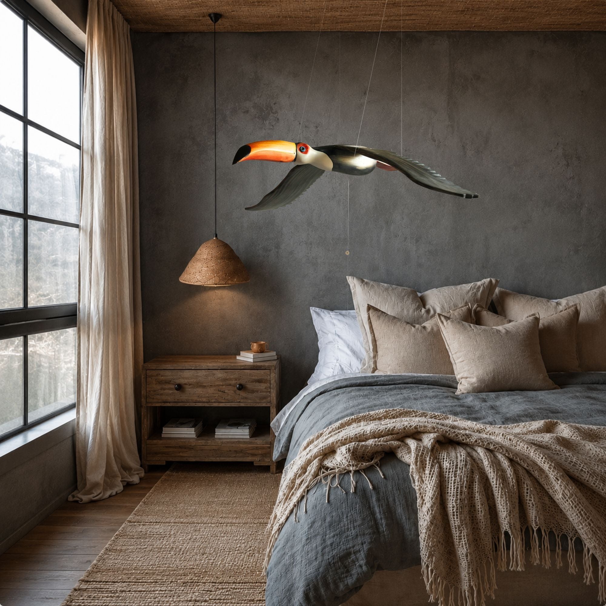 Hand-Carved Toucan Mobile