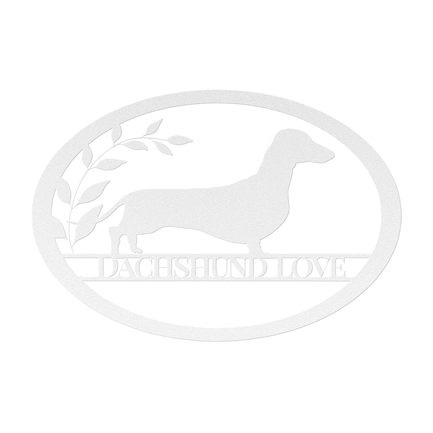 Dachshund Love Oval Metal Sign