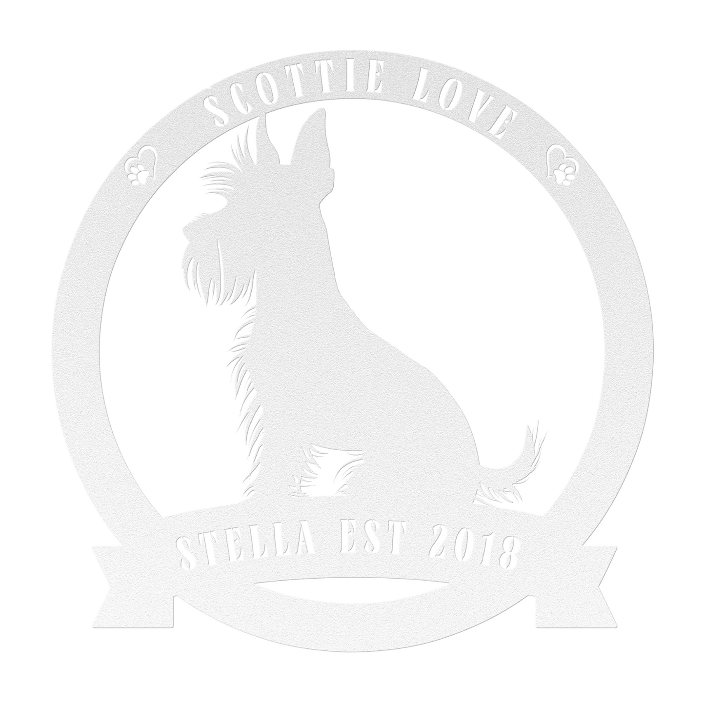 Custom Scottie Round Metal Sign