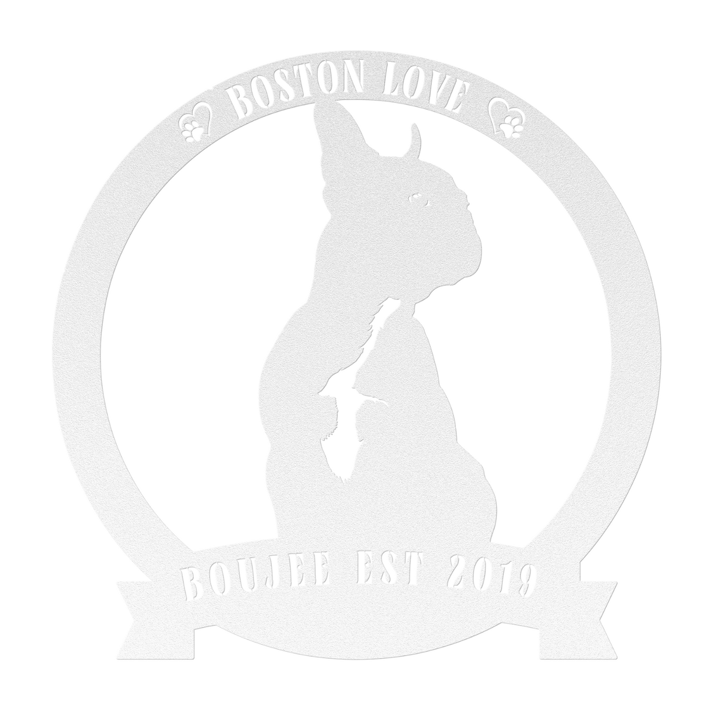 Custom Boston Round Metal Sign