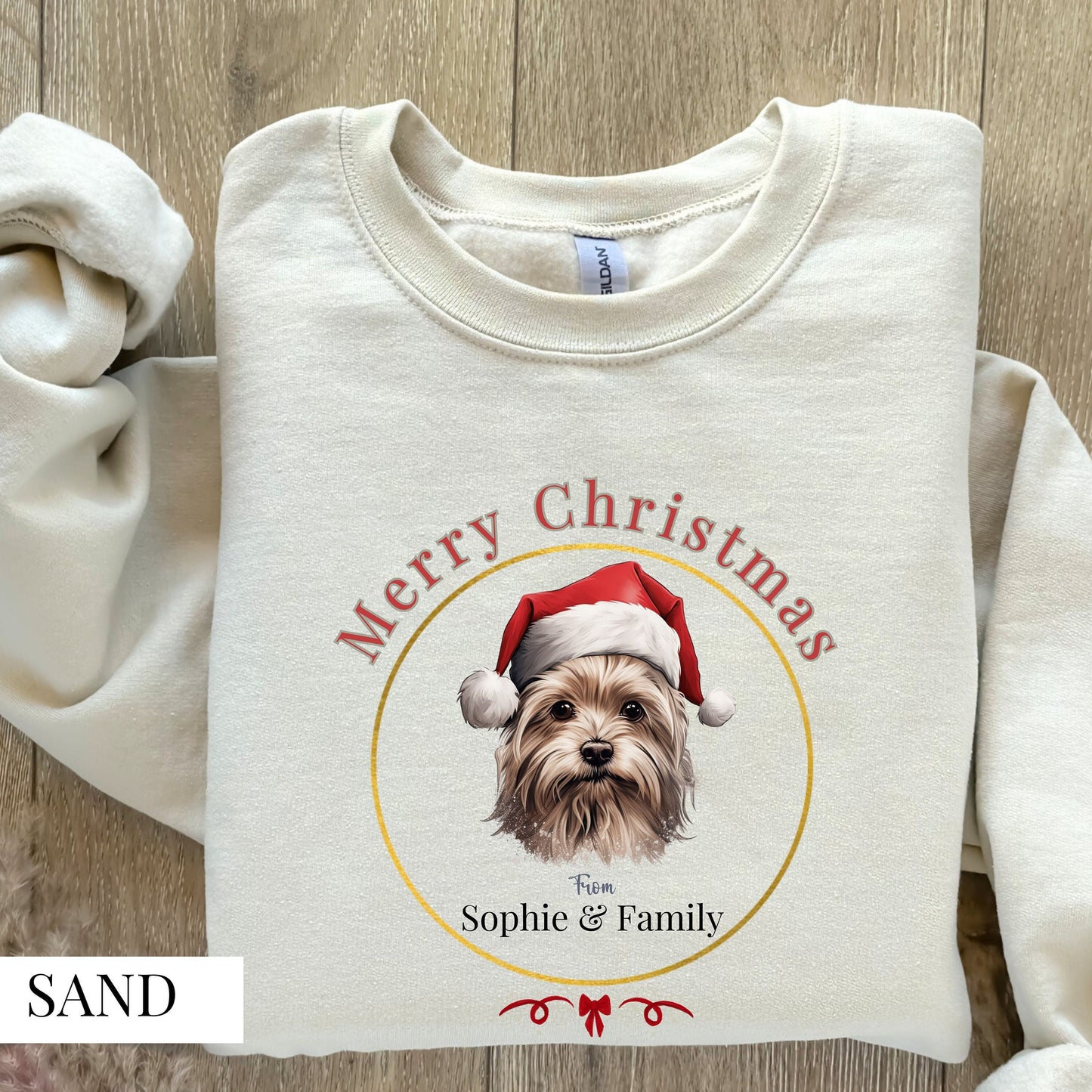 Custom Yorkie Santa Hat Shirt