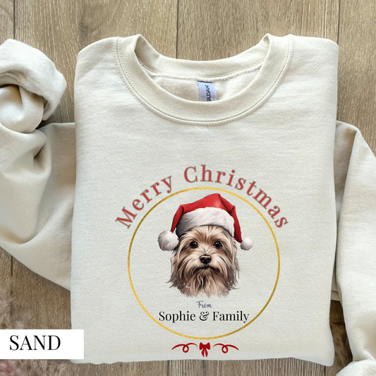 Custom Yorkie Santa Hat Shirt