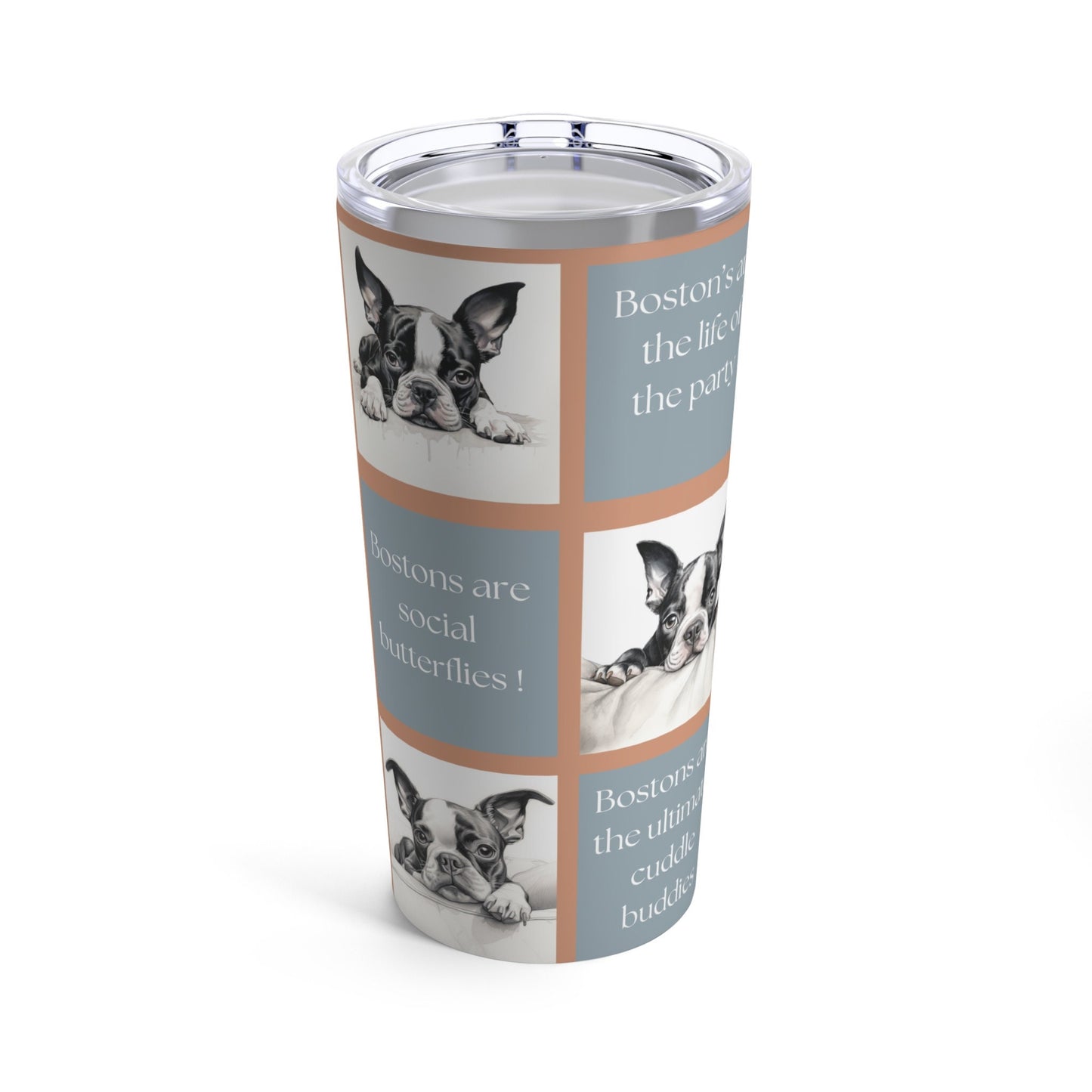 Boston Dog Travel Mug Tumbler