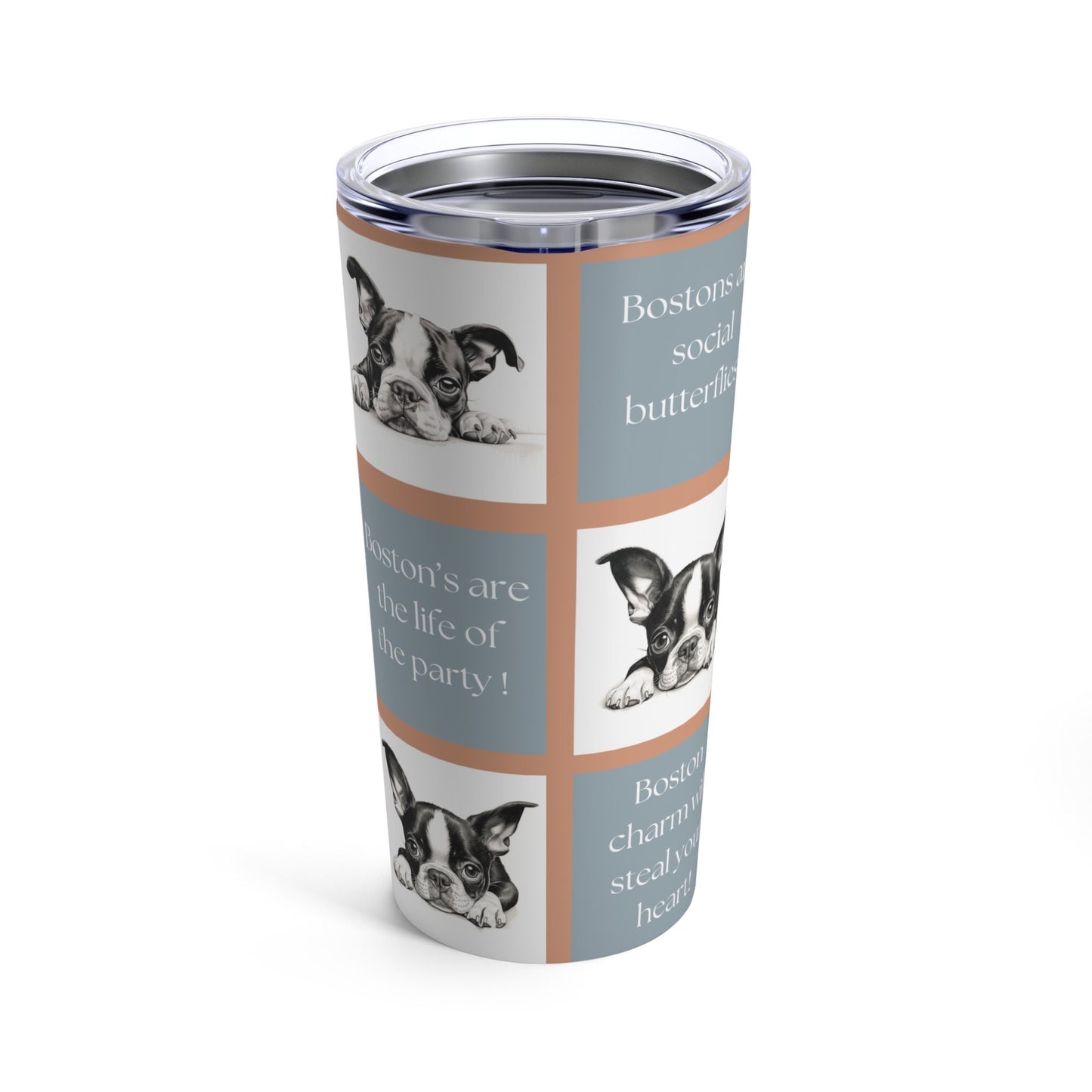 Boston Dog Travel Mug Tumbler
