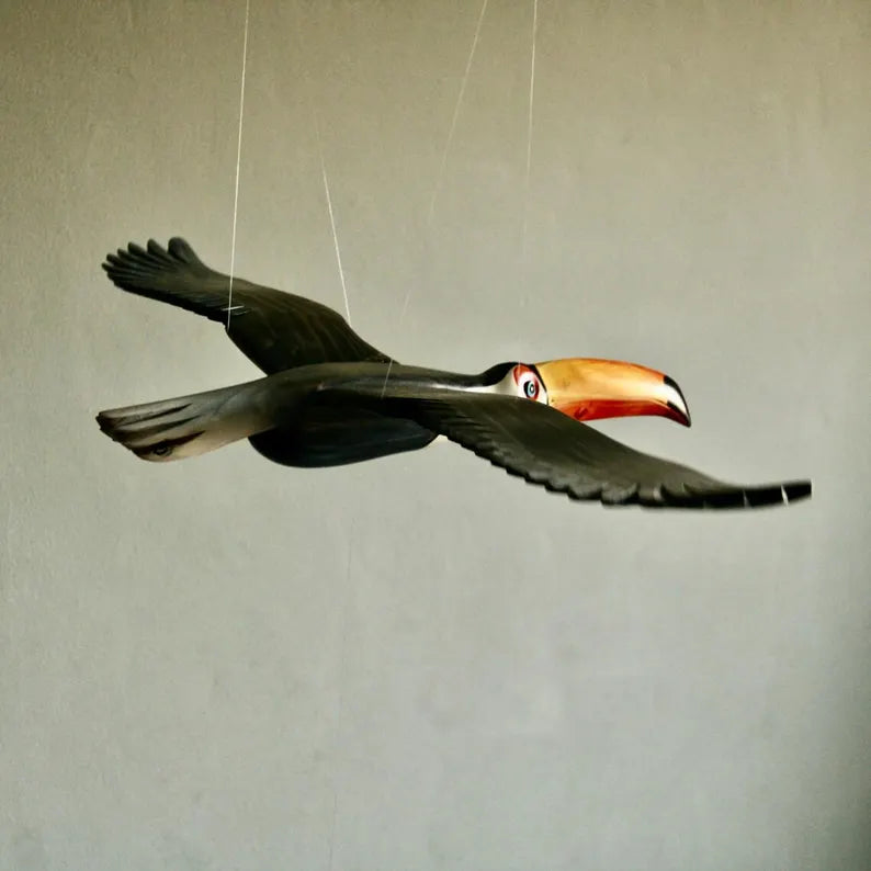 Hand-Carved Toucan Mobile