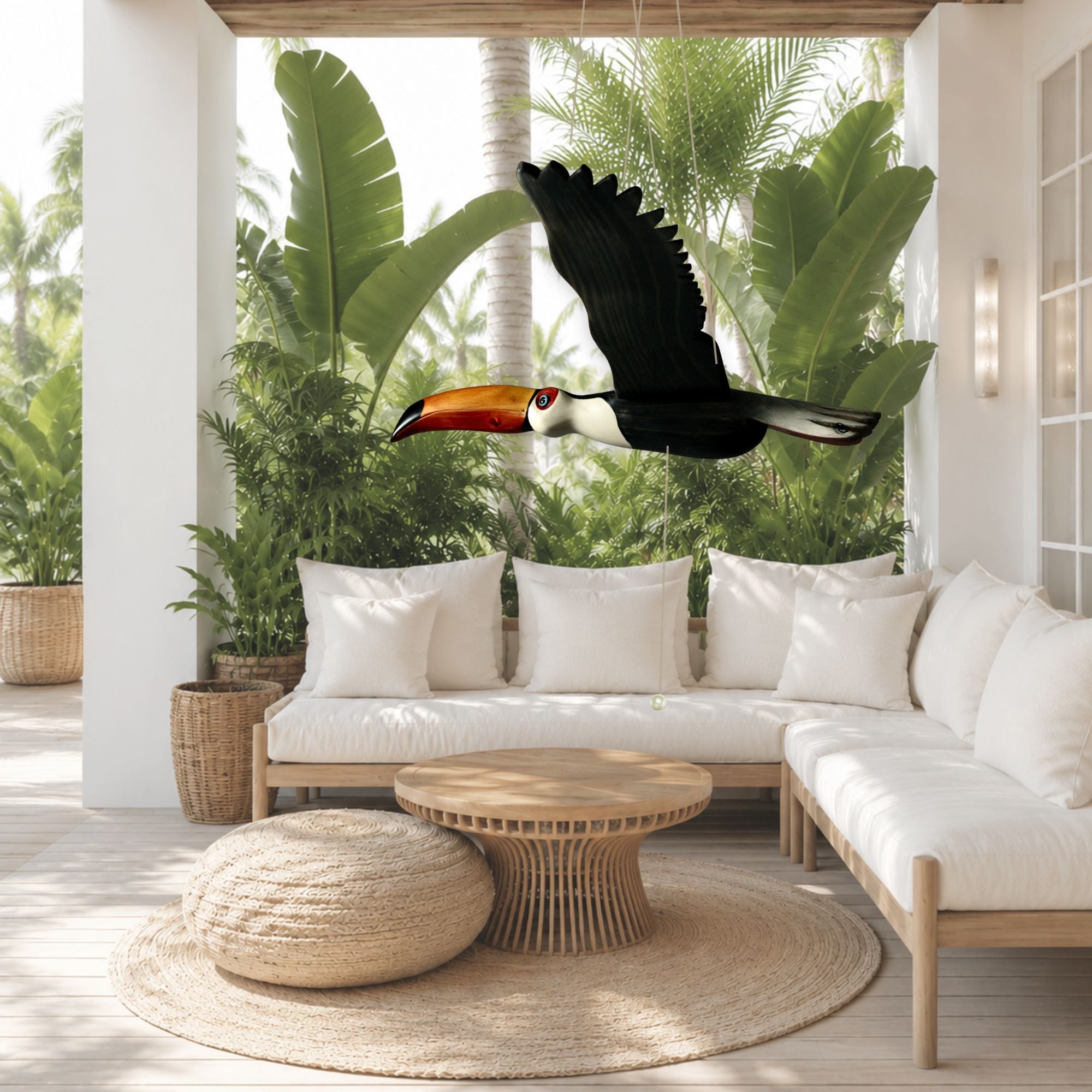 Hand-Carved Toucan Mobile