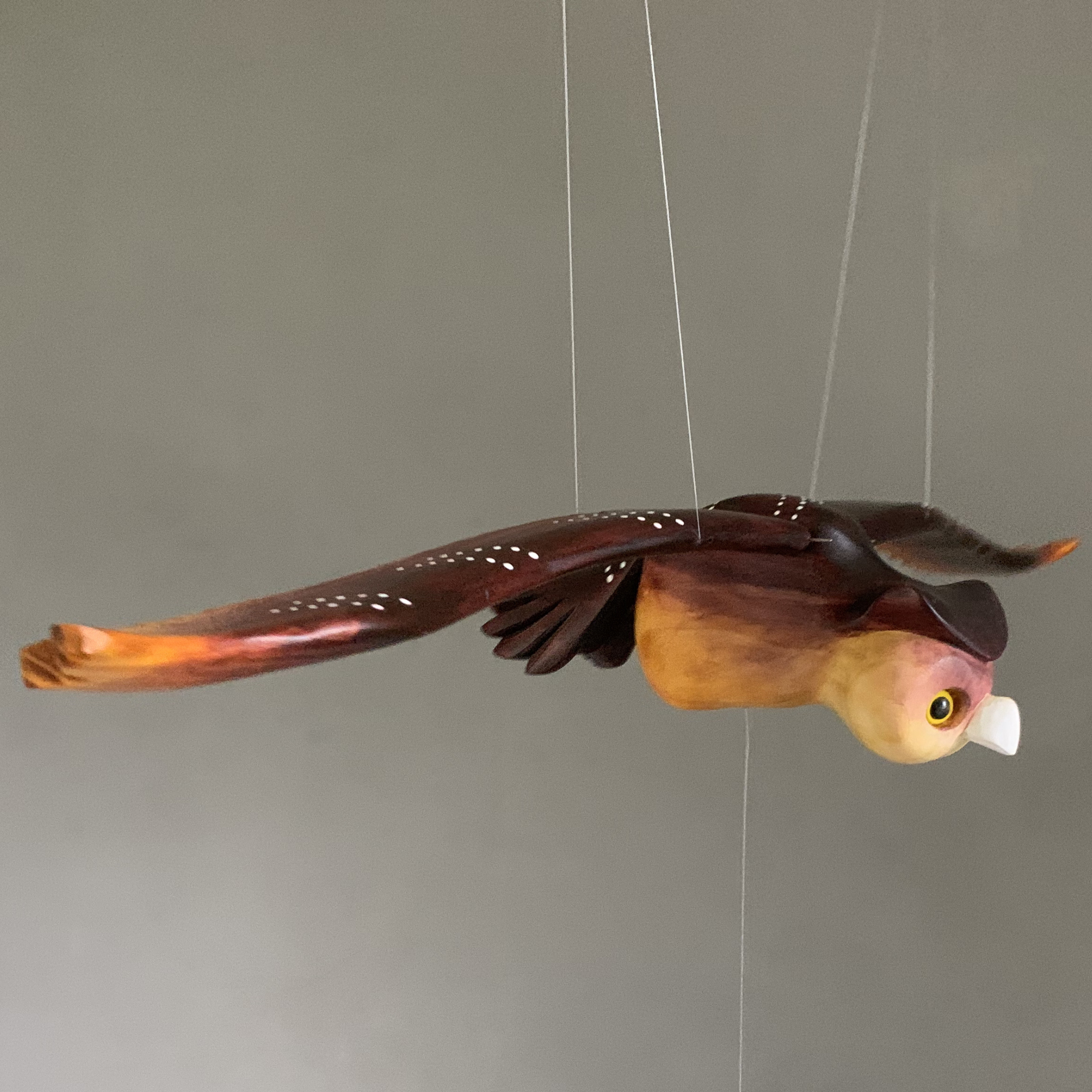Handcrafted Wooden Owl in woodland Nursery