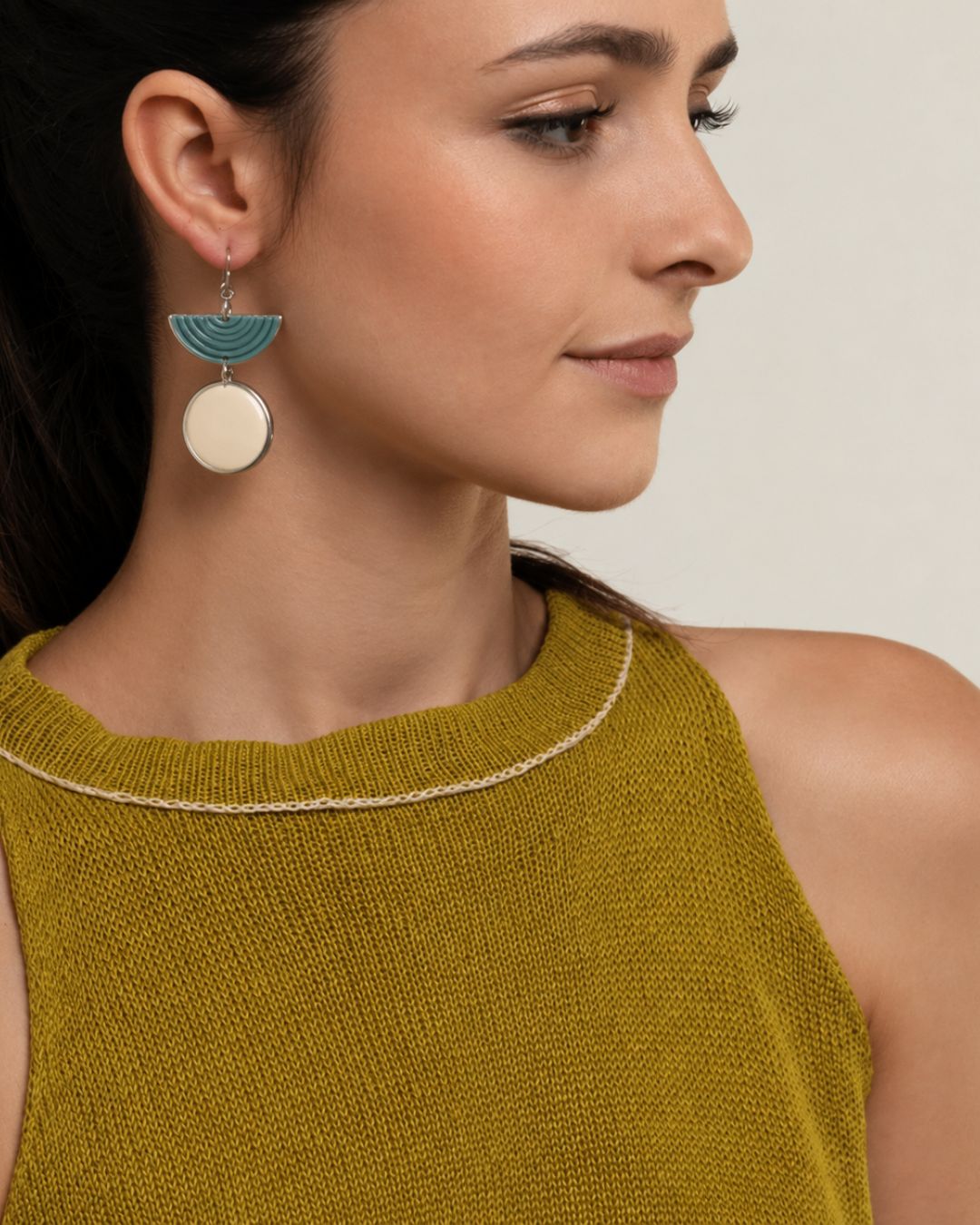 HaLf Moon Moon Earrings