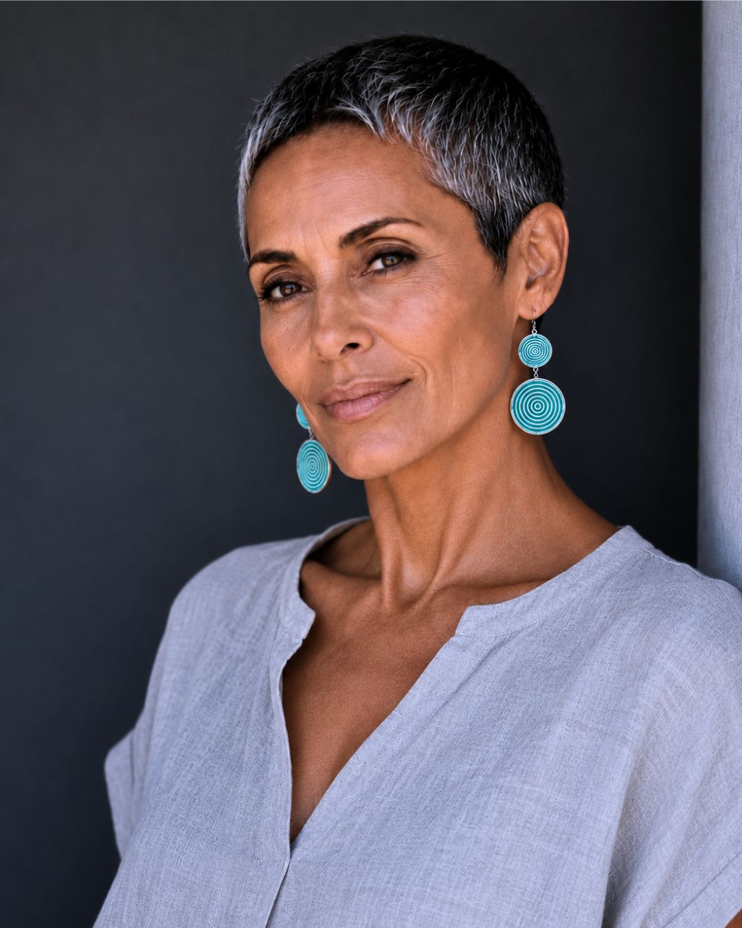 Large Tri circle earrings