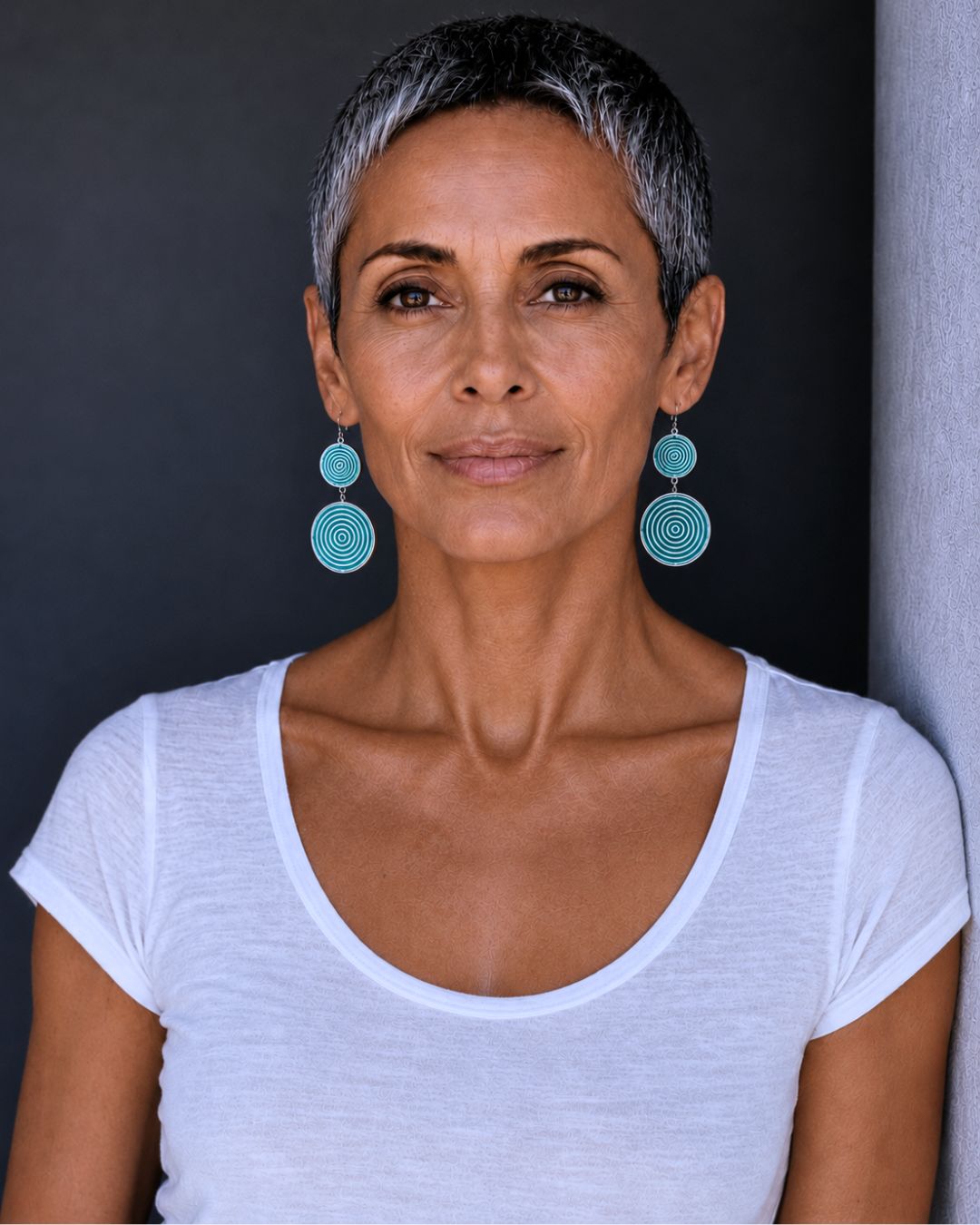 Large Tri circle earrings