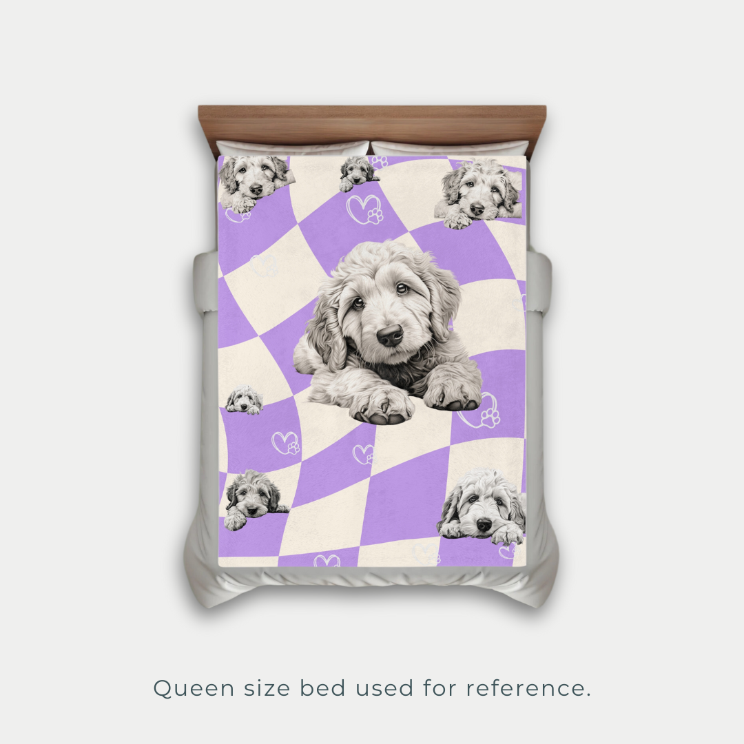 Goldendoodle Retro Blanket