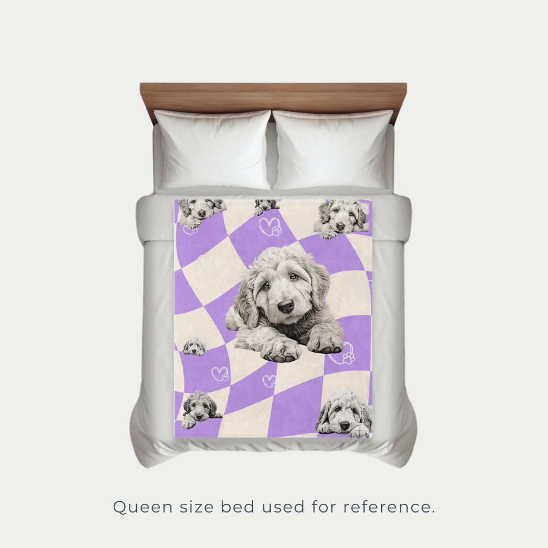 Goldendoodle Retro Blanket