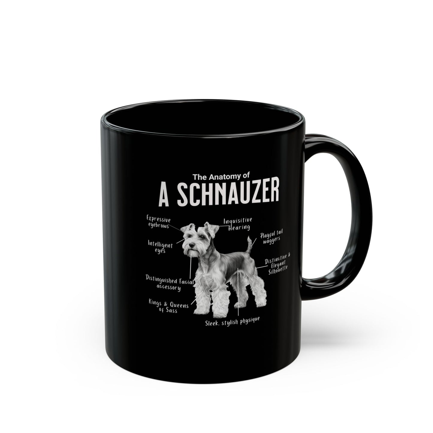 Schnauzer Anatomy Mug Black