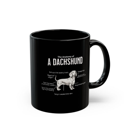 Dachshund Anatomy Mug Black