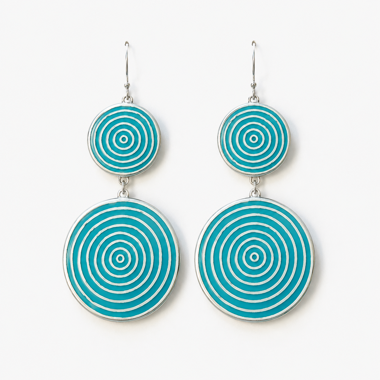 Large Tri circle earrings