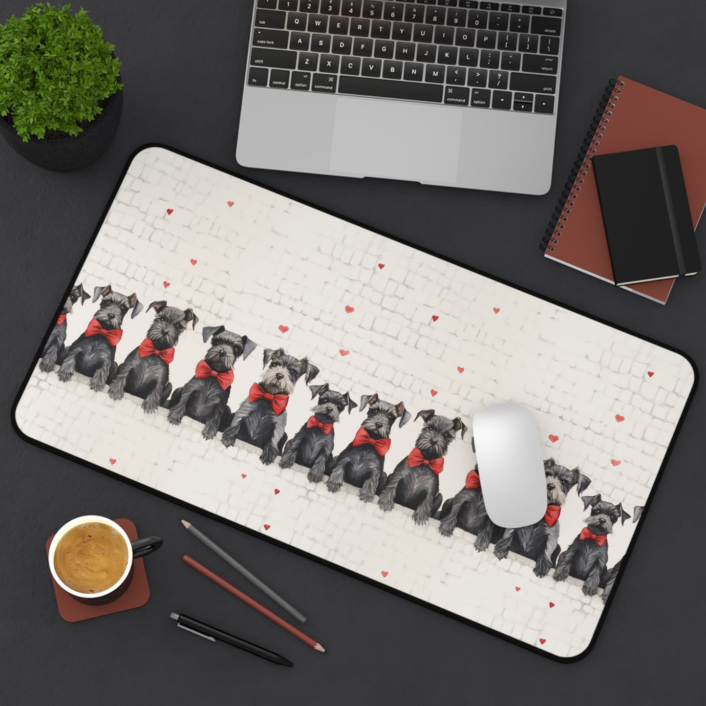 Schnauzer Desk Mat Stripes