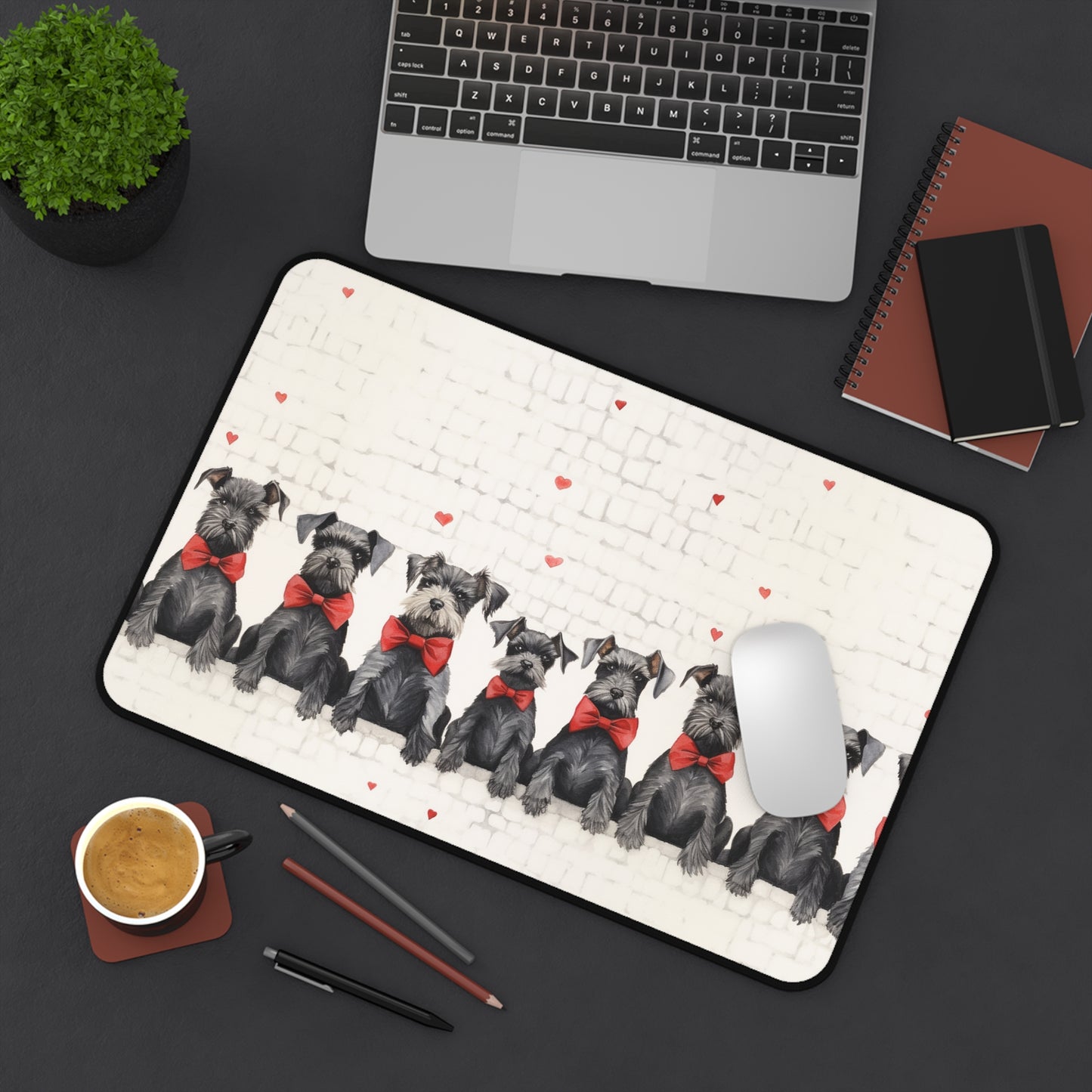 Schnauzer Desk Mat Stripes