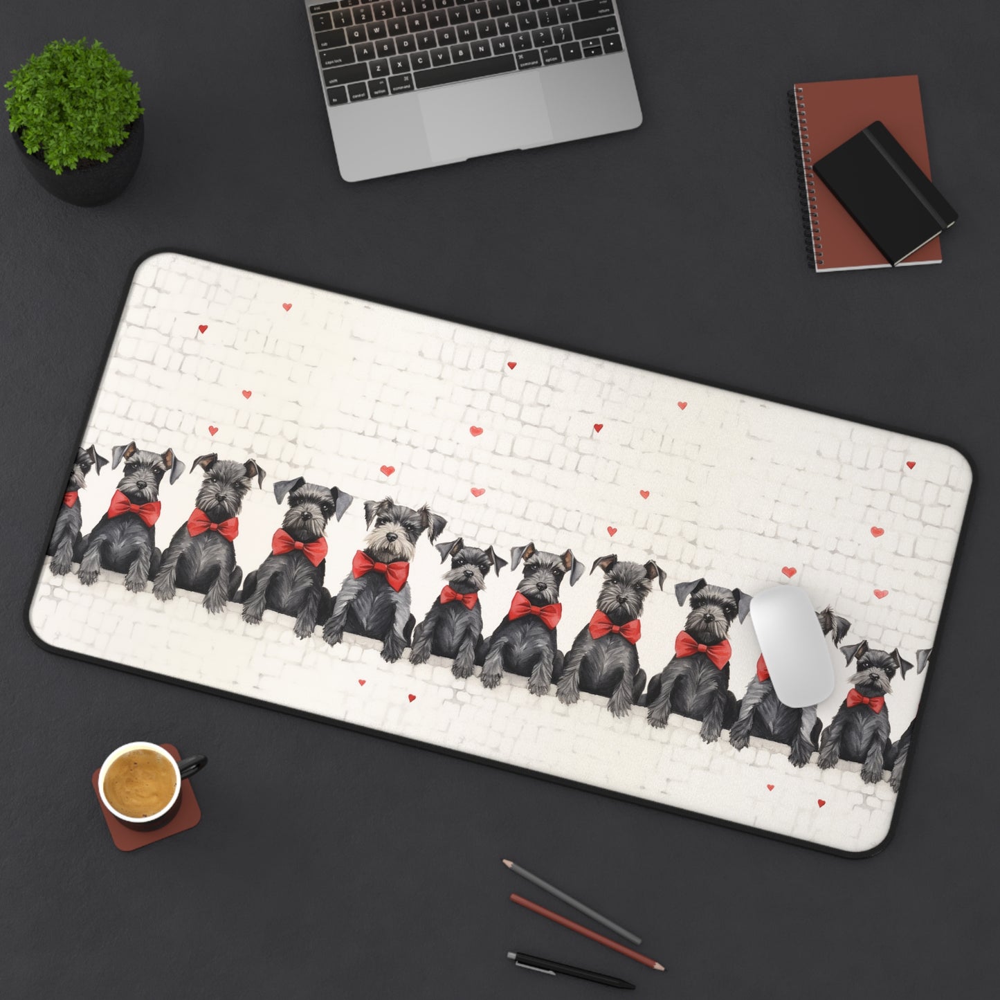 Schnauzer Desk Mat Stripes