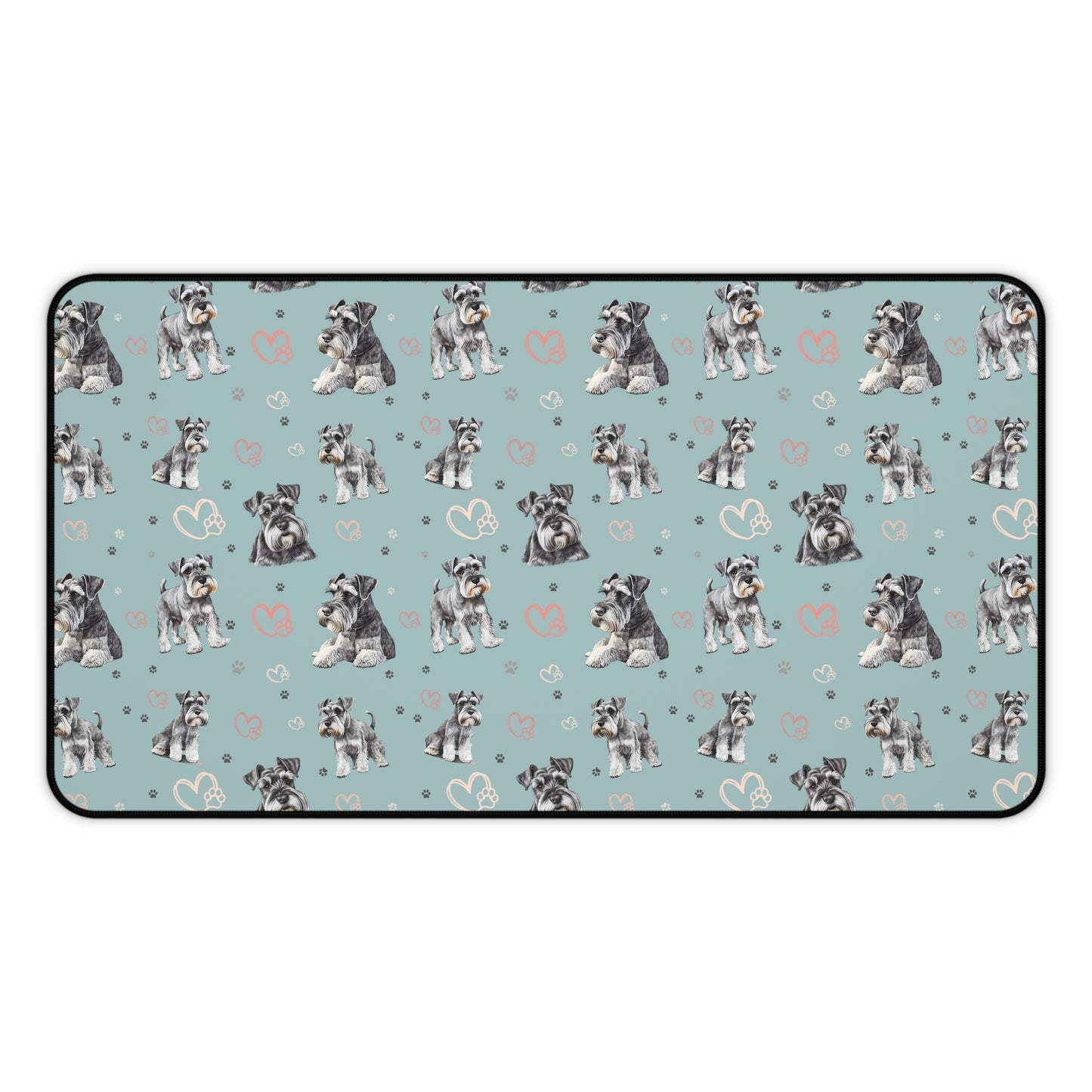 Schnauzer Heart Desk Mat