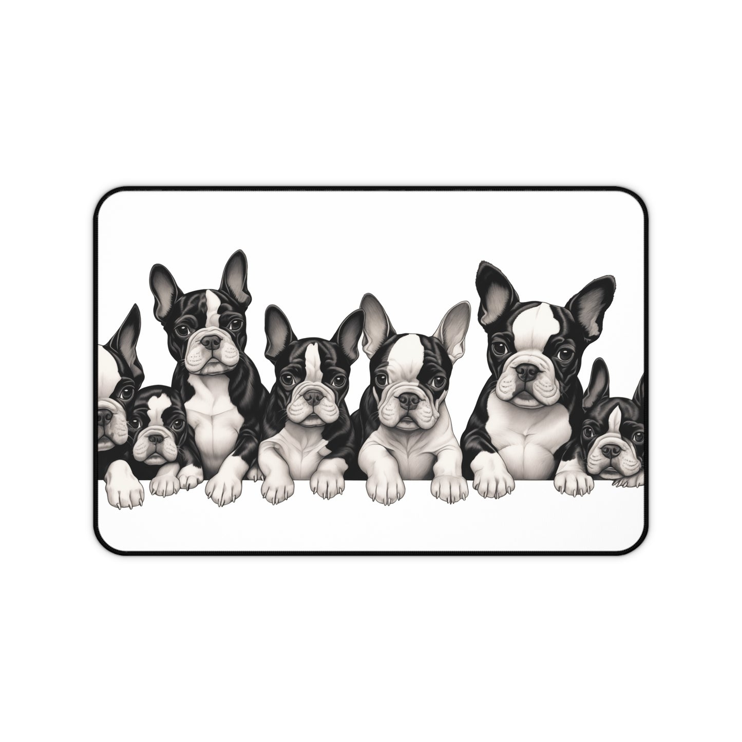 Boston Terrier Desk Mat Pups