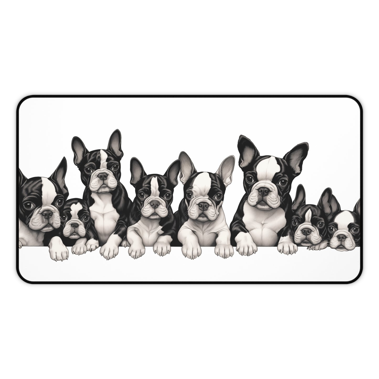 Boston Terrier Desk Mat Pups