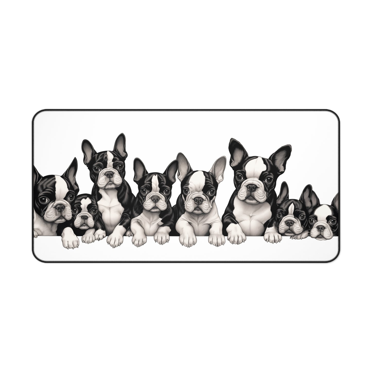 Boston Terrier Desk Mat Pups