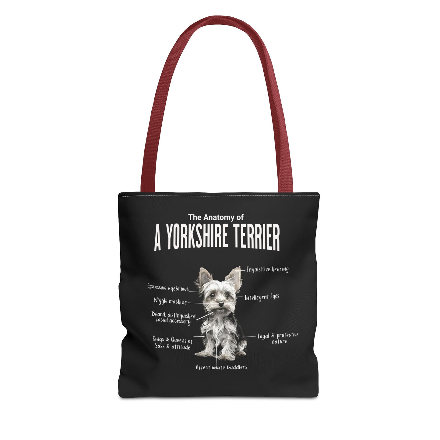 Yorkie Anatomy Tote Bag (Black)