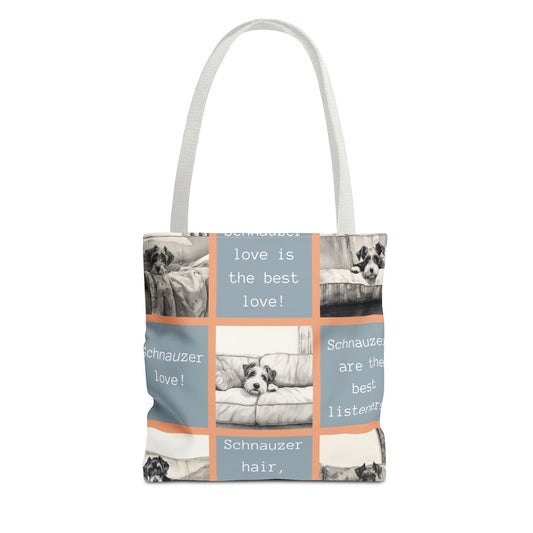 Schnauzer Grid Tote Bag