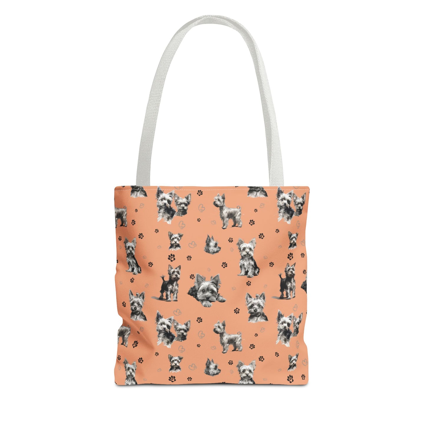 Yorkie Love Tote Bag (Orange)