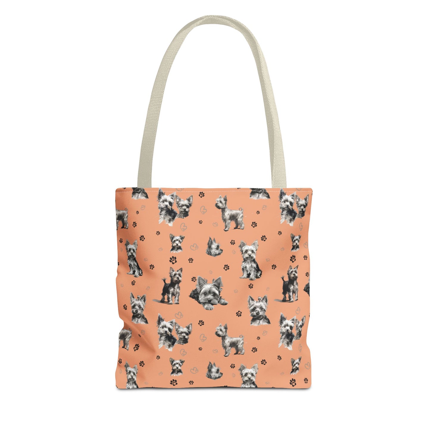 Yorkie Love Tote Bag (Orange)