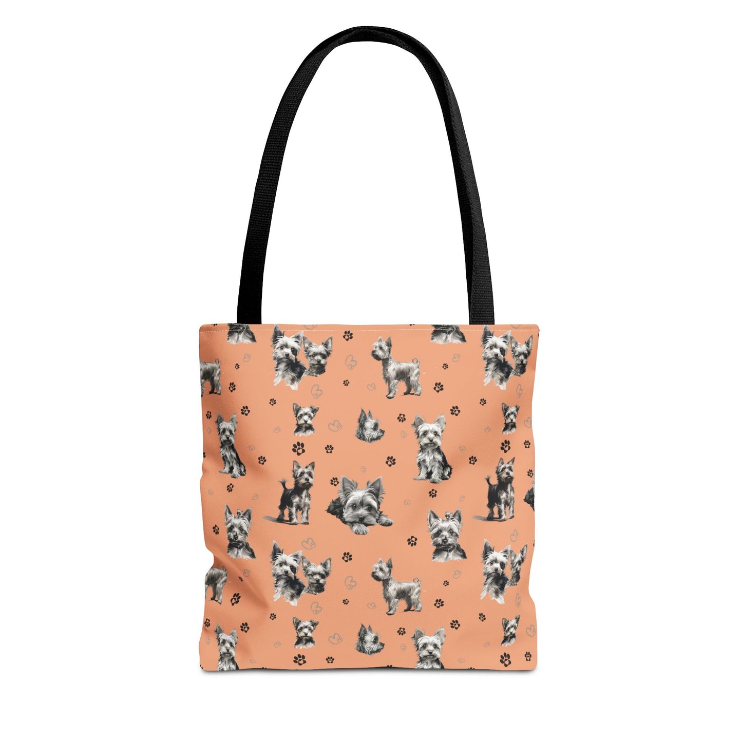 Yorkie Love Tote Bag (Orange)