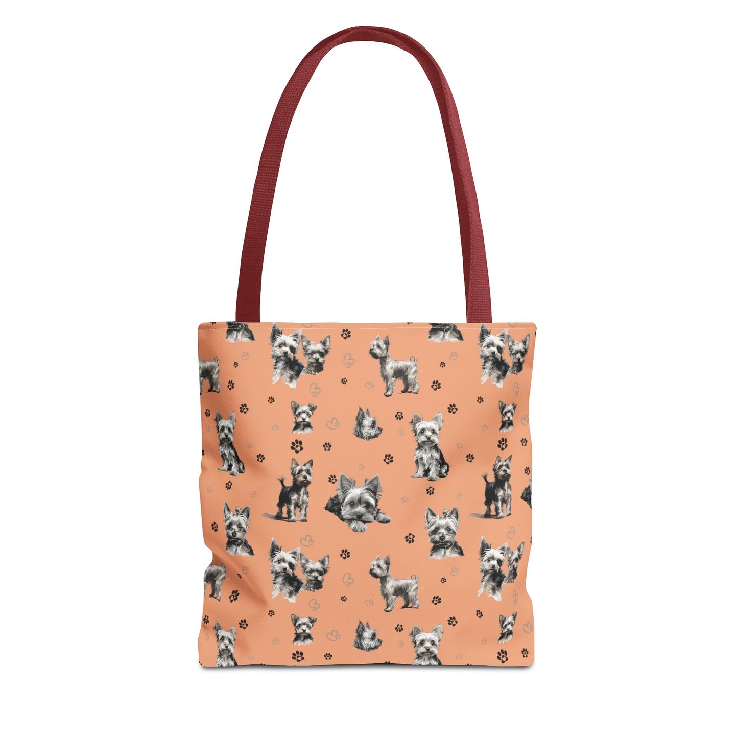 Yorkie Love Tote Bag (Orange)