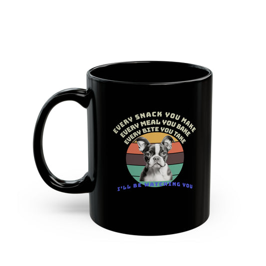 Boston Funny Dog Mug Black