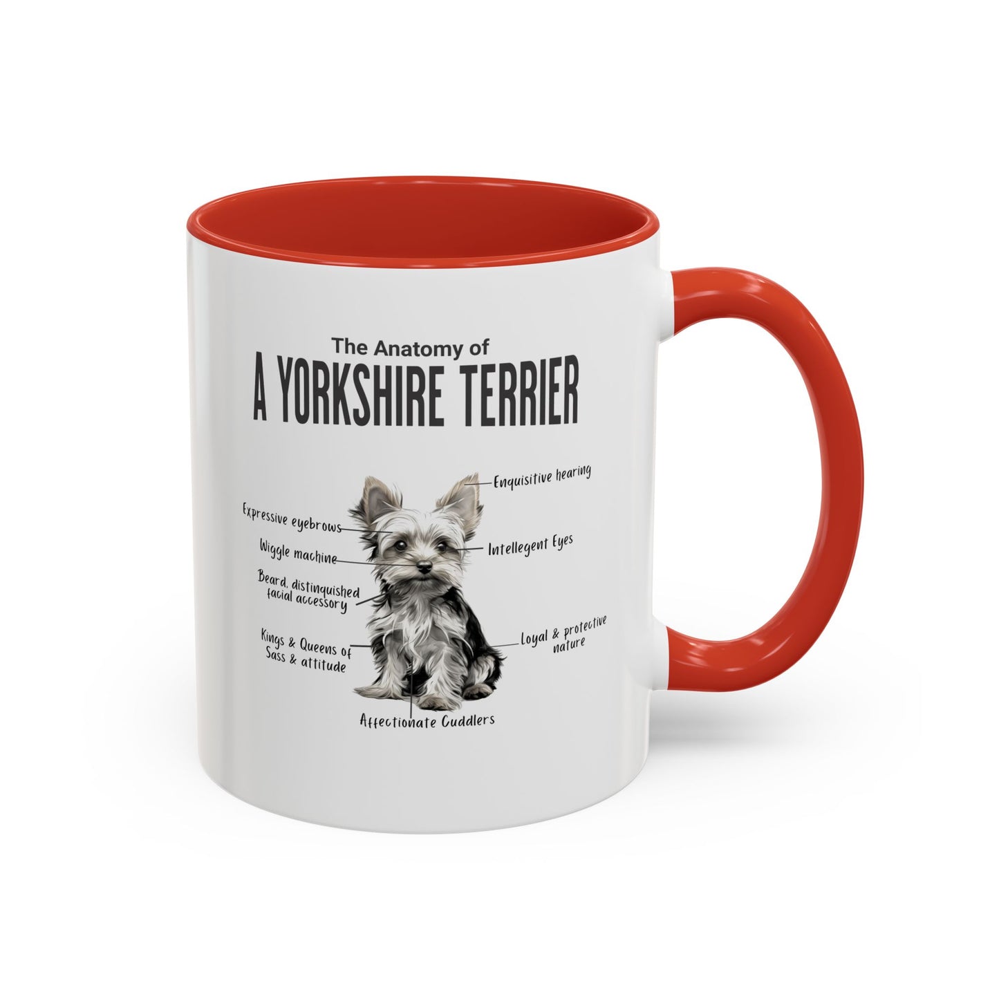 Yorkie Anatomy Mug White