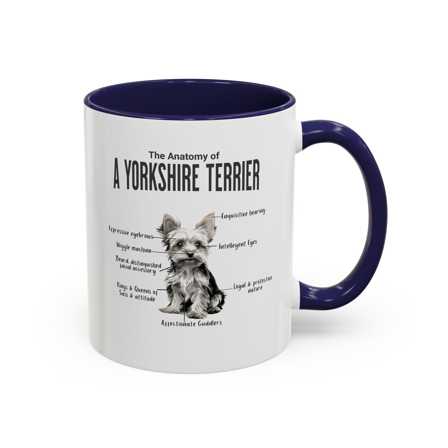 Yorkie Anatomy Mug White