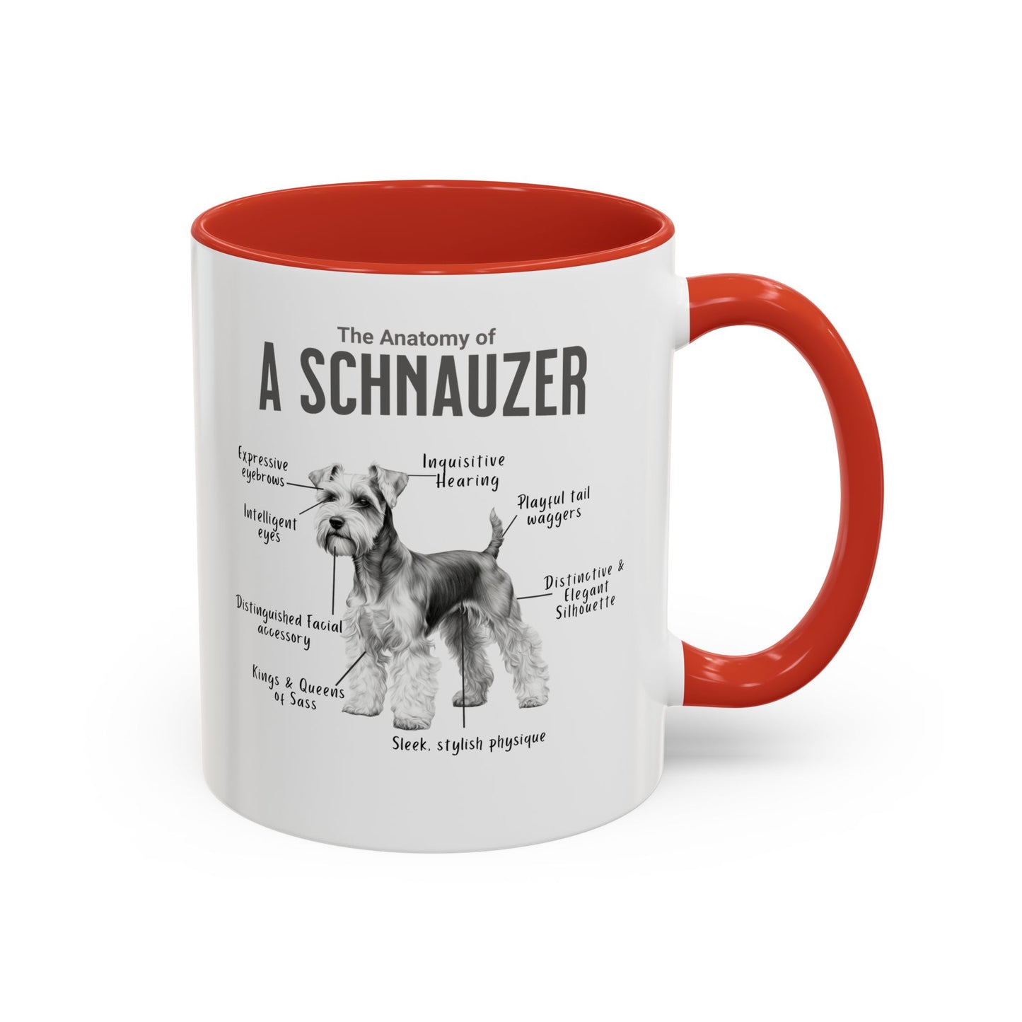 Schnauzer Anatomy Mug White