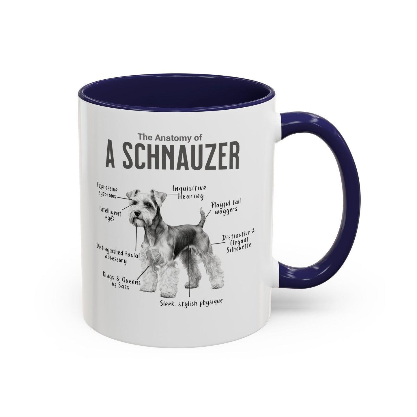 Schnauzer Anatomy Mug White