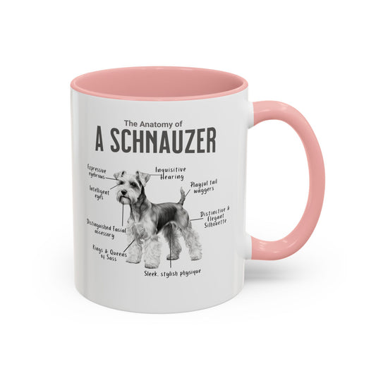 Schnauzer Anatomy Mug White