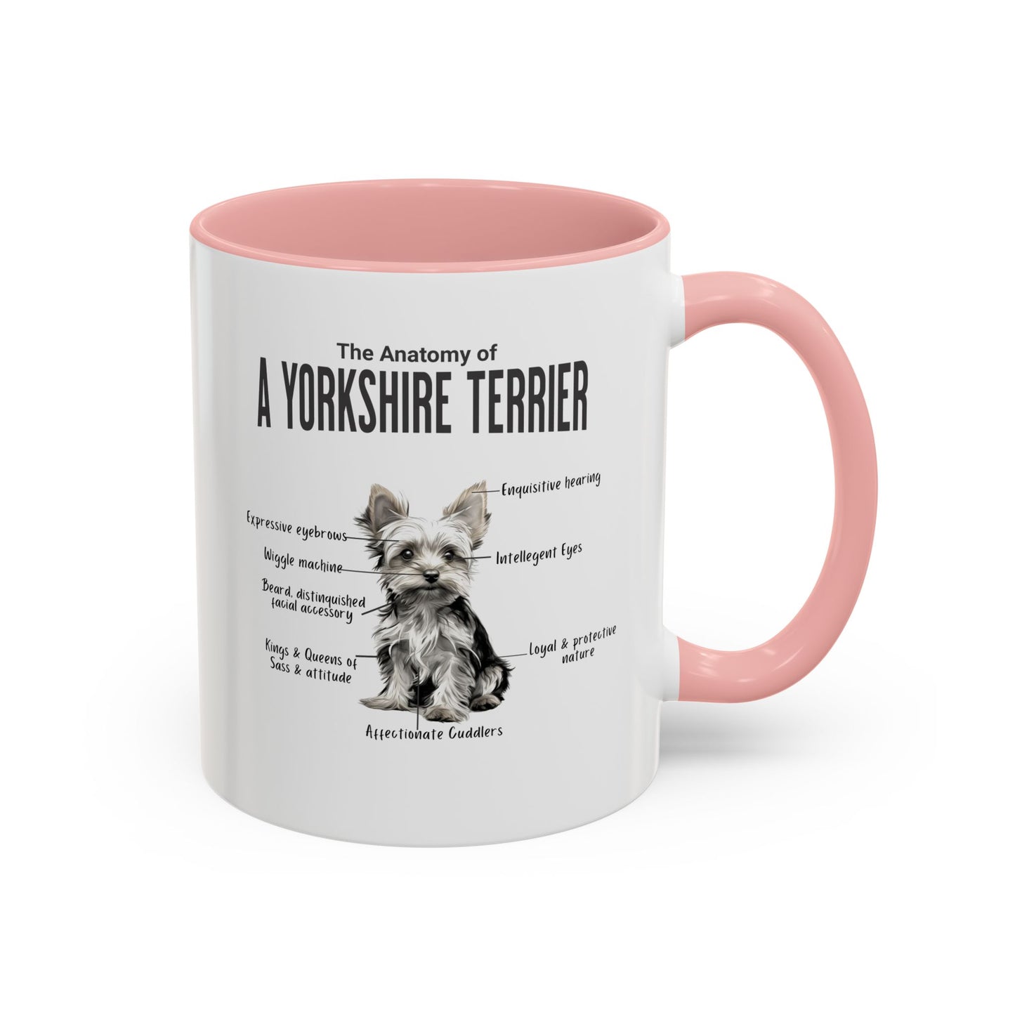 Yorkie Anatomy Mug White