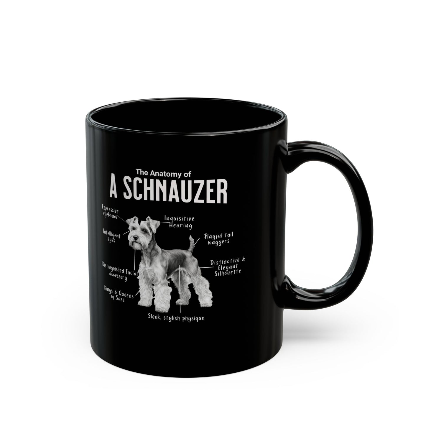 Schnauzer Anatomy Mug Black