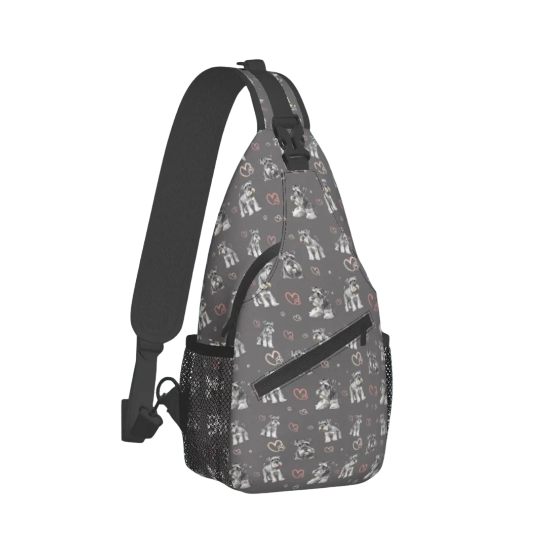 Unisex Schnauzer Sling Bag