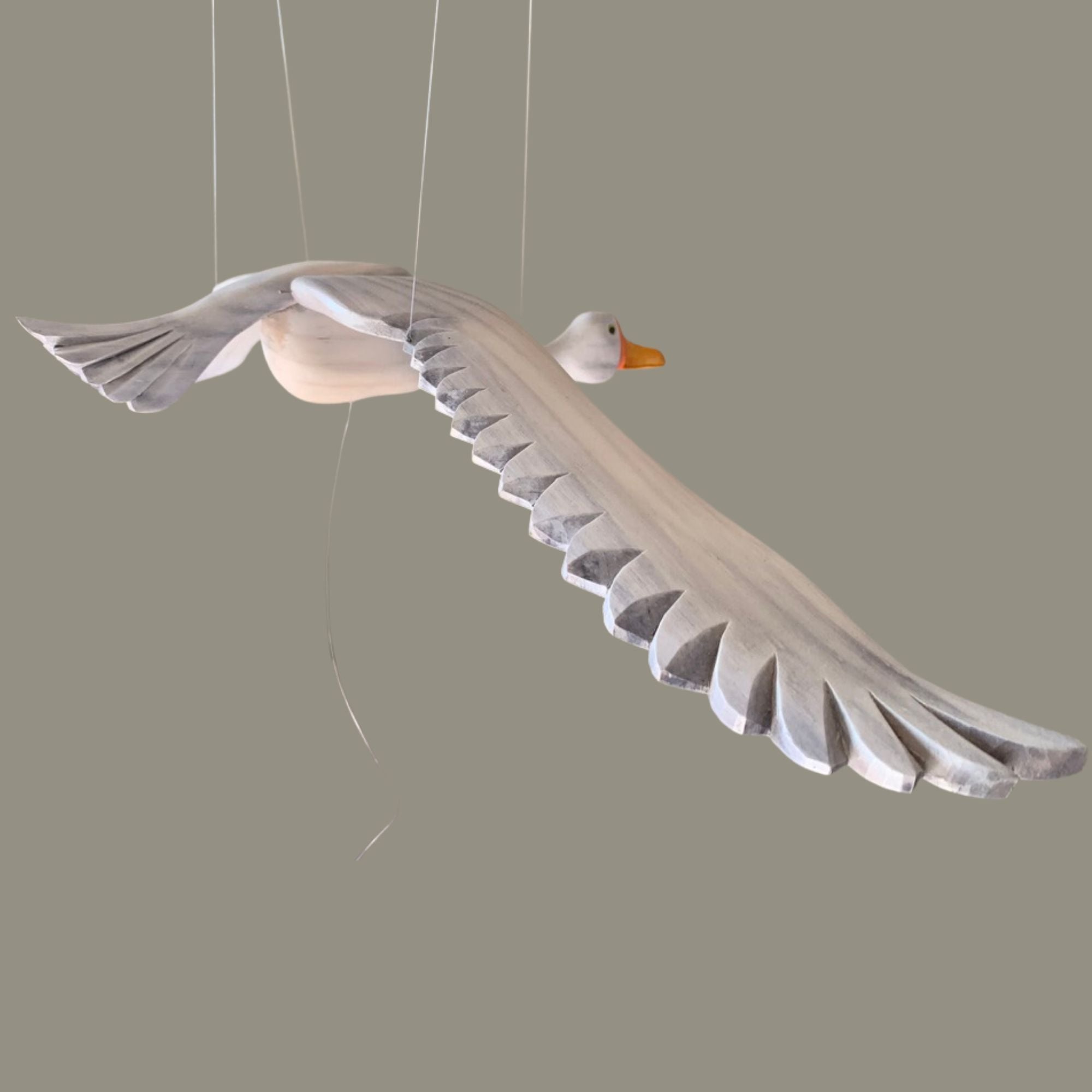 Handcrafted Wooden Goose Nursery Mobile