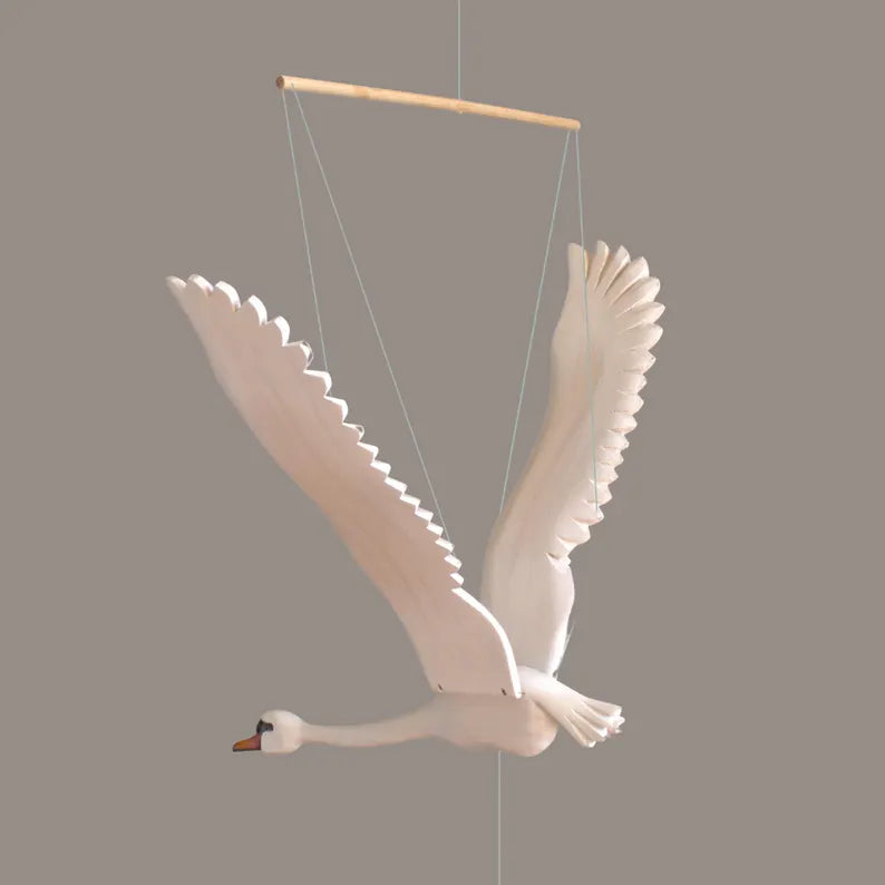 Carved Swan Mobile