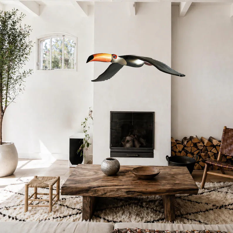 Hand-Carved Toucan Mobile